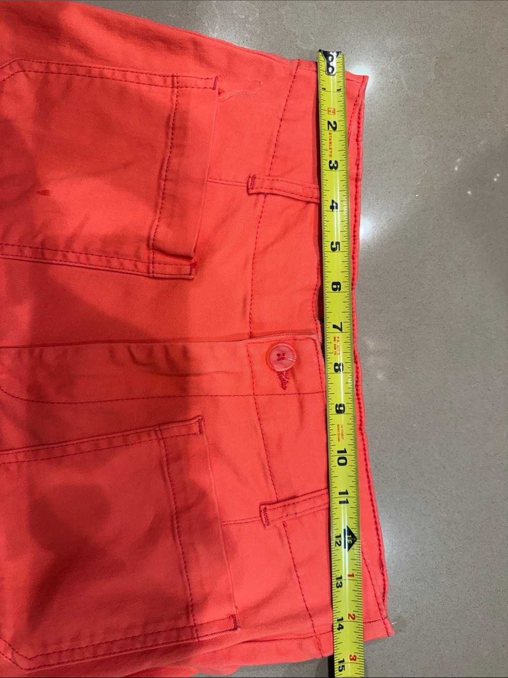 Wide-Leg High-Rise Pants in Coral Orange - Picture 6 of 6